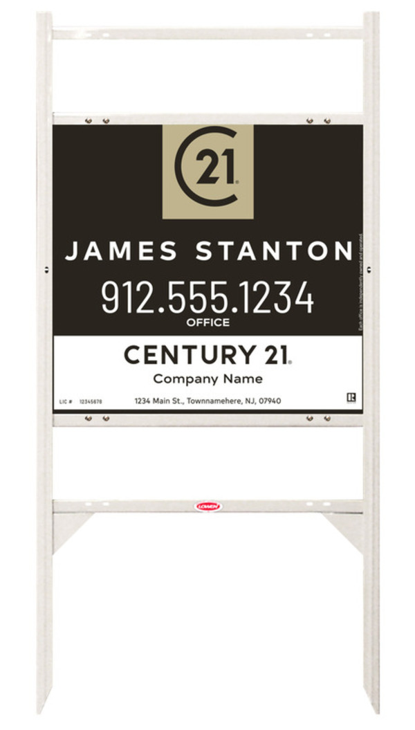 Thor Frame 22x24 Steel Agent Centric Premium White - Century 21 | Lowen Sign