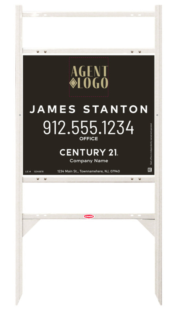 Thor Frame 22x24 Steel Agent Logo Executive White - Century 21 | Lowen Sign