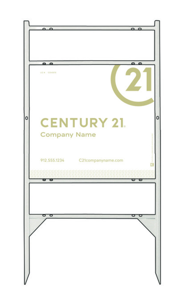 Thor Frame 22x24 Steel Premium White  - Century 21 | Lowen Sign