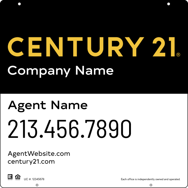 Steel Hanging Panel 24x24 DF - Century 21 | Lowen Sign