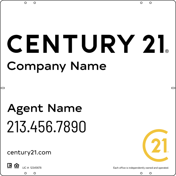 Steel Yard Sign Panel 24x24 DF - Century 21 | Lowen Sign