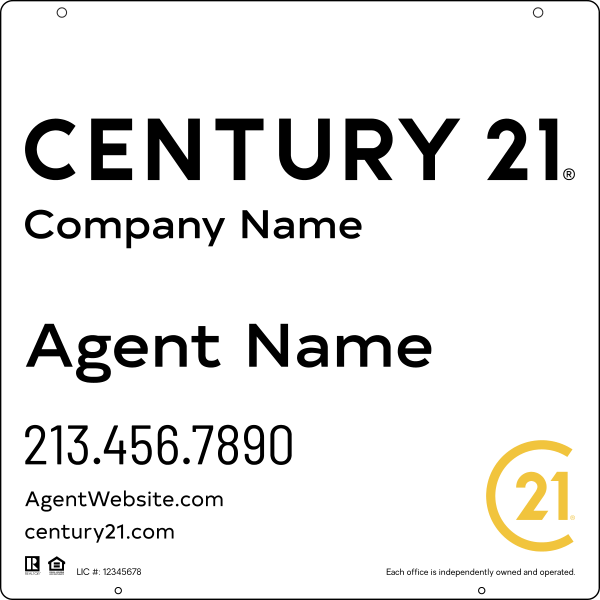 Reflective Hanging Panel 24x24 Steel DF Residential - Century 21 | Lowen Sign