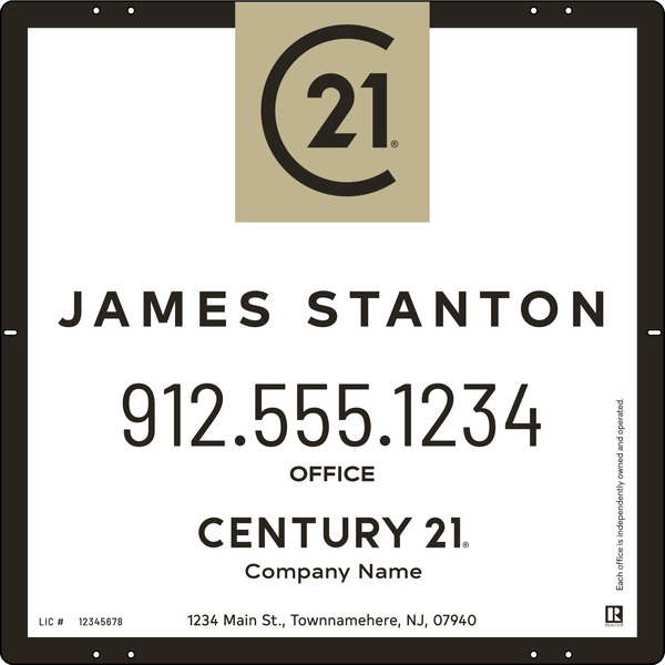 Agent Centric Sign Panel, 24h x 24w, .040 Aluminum