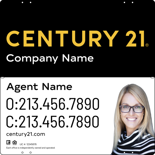 Steel Yard Sign Panel 24x24 DF - Century 21 | Lowen Sign