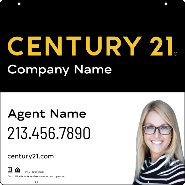 Steel Hanging Panel 24x24 DF - Century 21 | Lowen Sign