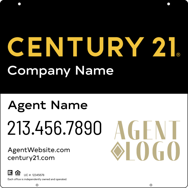 Steel Hanging Panel 24x24 DF - Century 21 | Lowen Sign