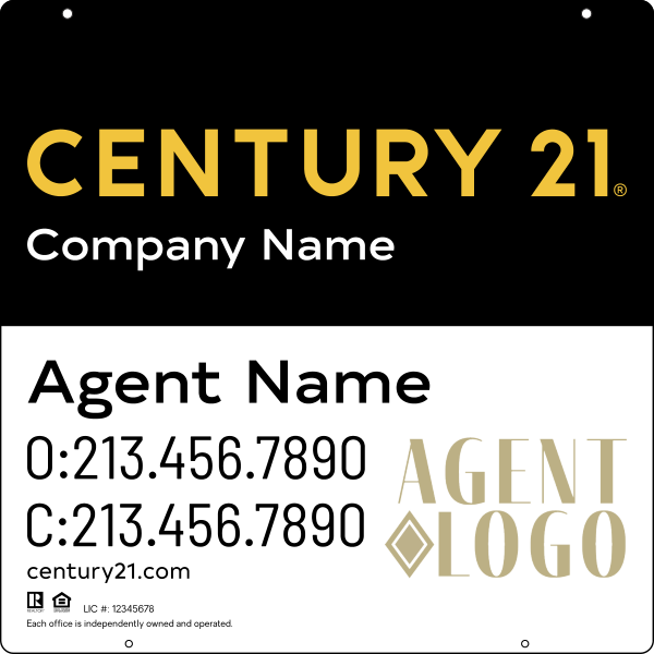 Steel Hanging Panel 24x24 DF - Century 21 | Lowen Sign