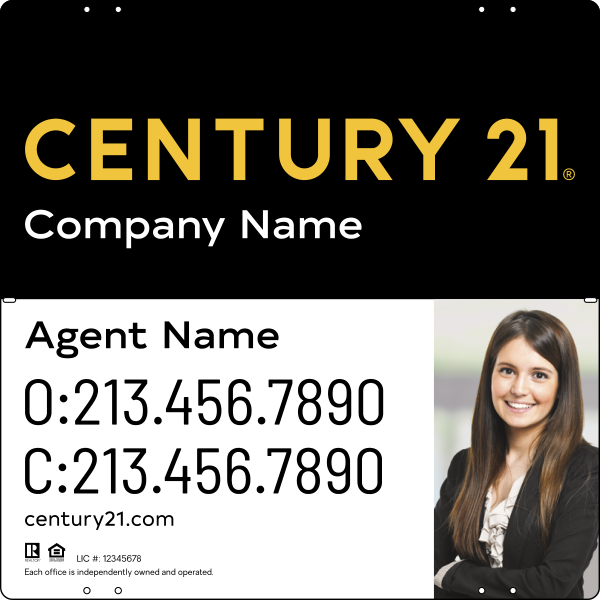 Steel Yard Sign Panel 24x24 DF - Century 21 | Lowen Sign
