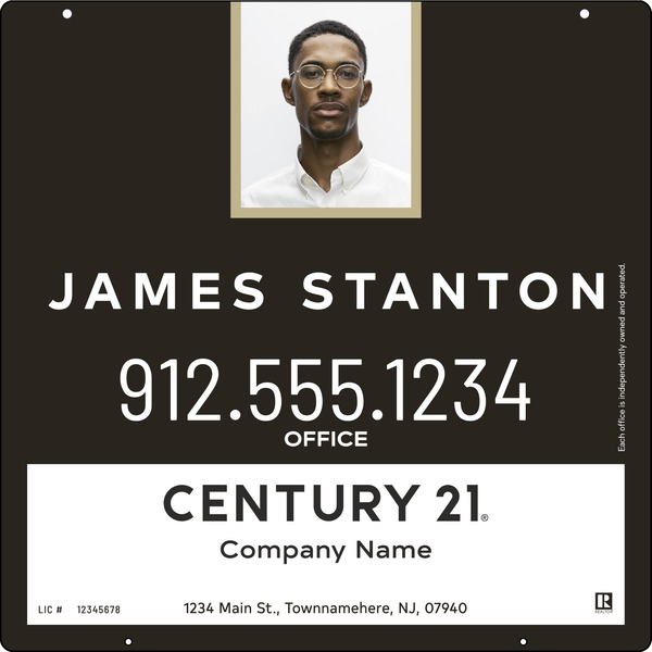 Hanging Agent Photo Centric Sign Panel, 24h x 24w, .063 Aluminum