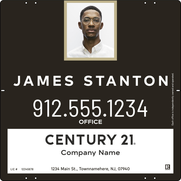 Agent Photo Centric Sign Panel, 24h x 24w, 3mm Aluminum Composite