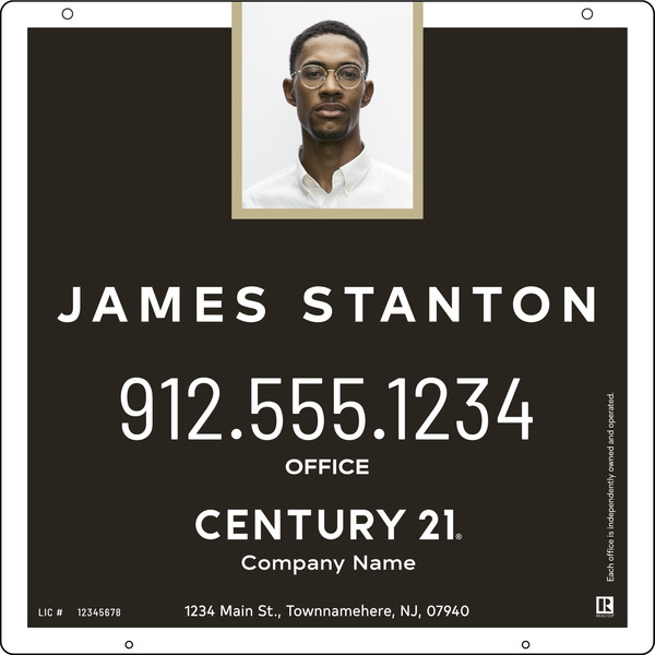 Hanging Agent Photo Centric Sign Panel, 24h x 24w, Steel