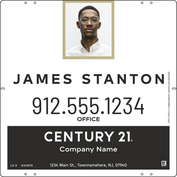 Agent Photo Centric Sign Panel, 24h x 24w, .040 Aluminum