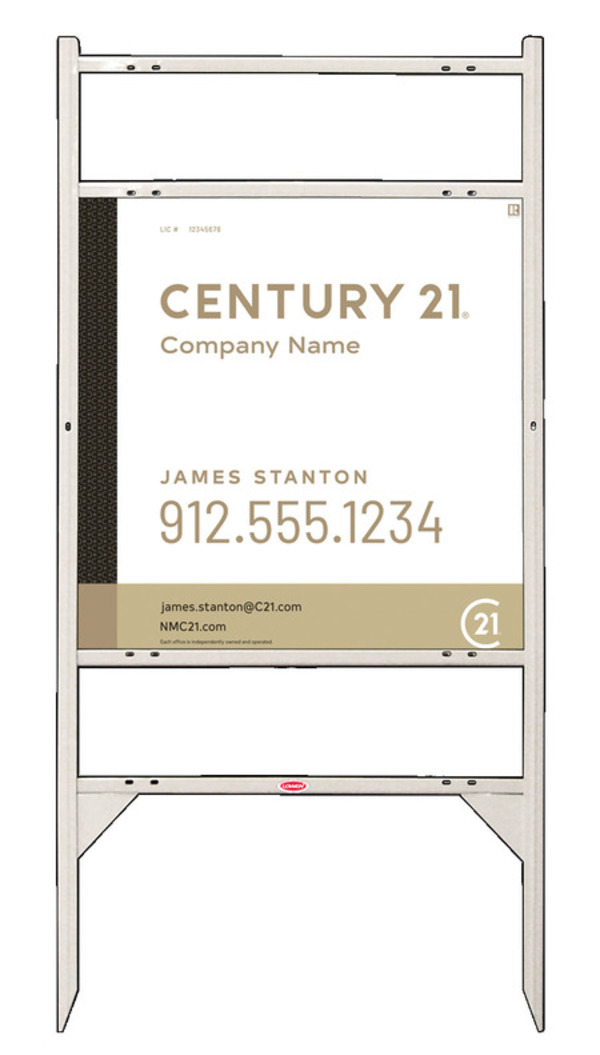 Angle Iron Frame with Two Rider Inserts and Sign Panel Unit, 24h x 24w