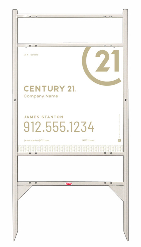 Angle Iron Frame with Two Rider Inserts and Sign Panel Unit, 24h x 24w