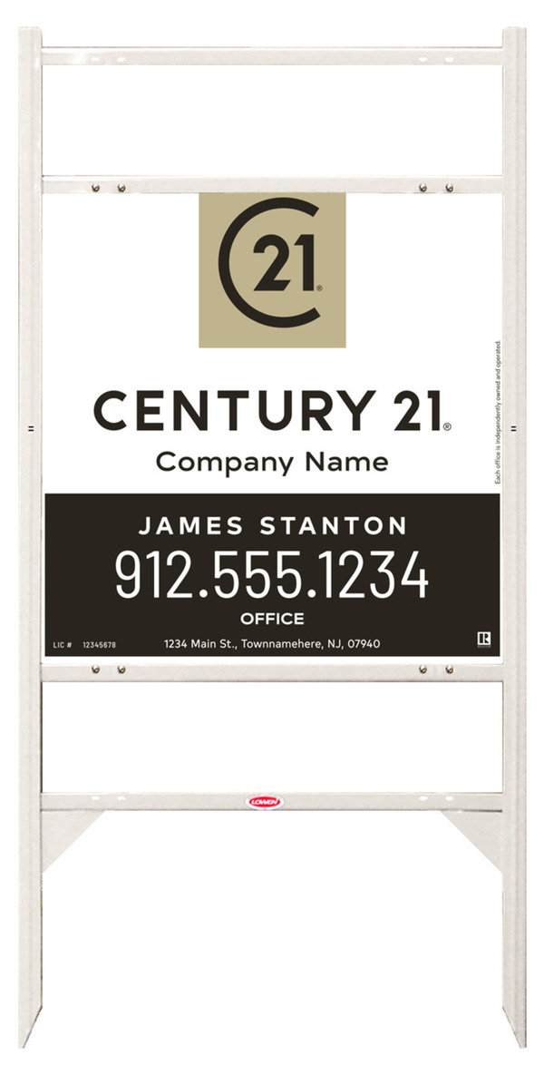 Angle Iron Frame with Two Rider Inserts and Agent Sign Panel Unit, 24h x 24w