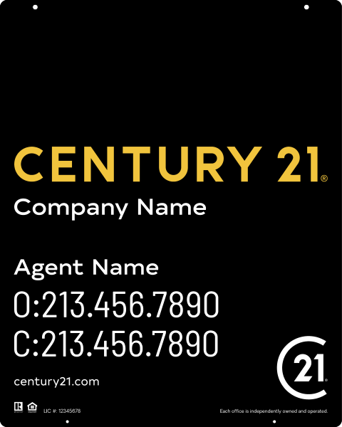 Steel Hanging Panel 30x24 DF - Century 21 | Lowen Sign