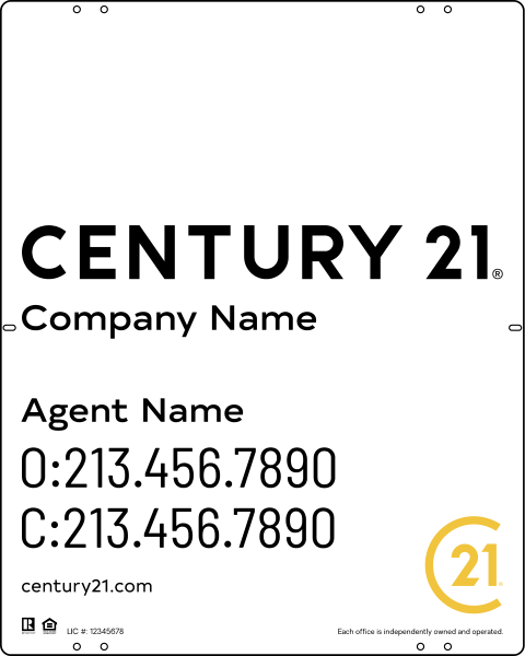 Steel Yard Sign Panel 30x24 DF - Century 21 | Lowen Sign
