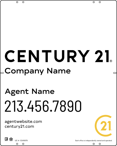 Steel Yard Sign Panel 30x24 DF - Century 21 | Lowen Sign
