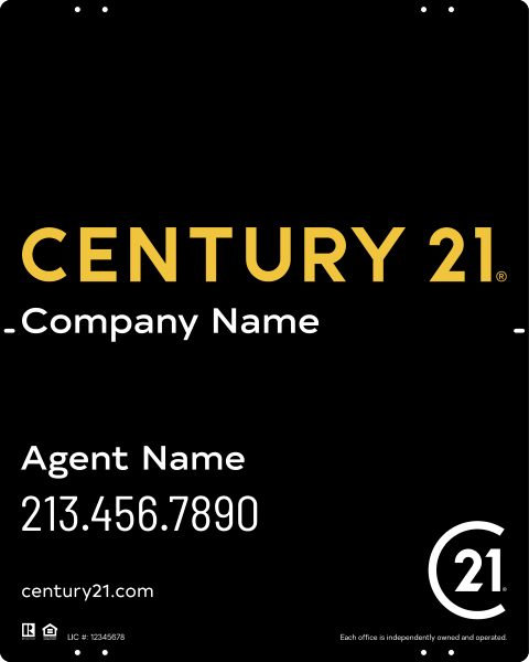Reflective Panel 30x24 Steel DF Agent - Century 21 | Lowen Sign