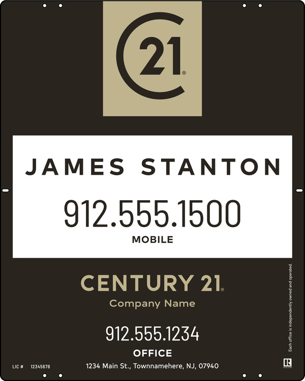 Agent Centric Sign Panel, 30h x 24w, .040 Aluminum