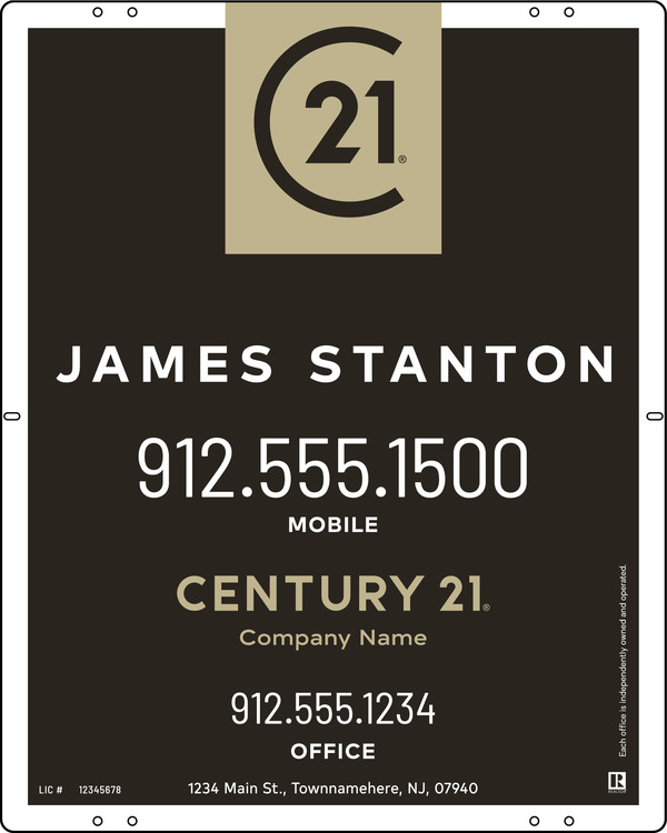 Agent Centric Sign Panel, 30h x 24w, 3mm Aluminum Composite