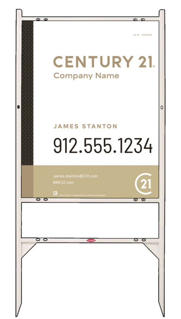 Angle Iron Frame and Sign Panel, 30h x 24w
