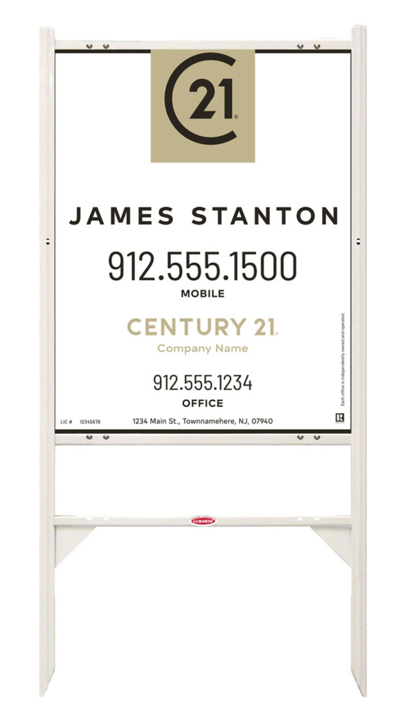 Angle Iron Frame and Agent Centric Sign Panel Unit, 30h x 24w