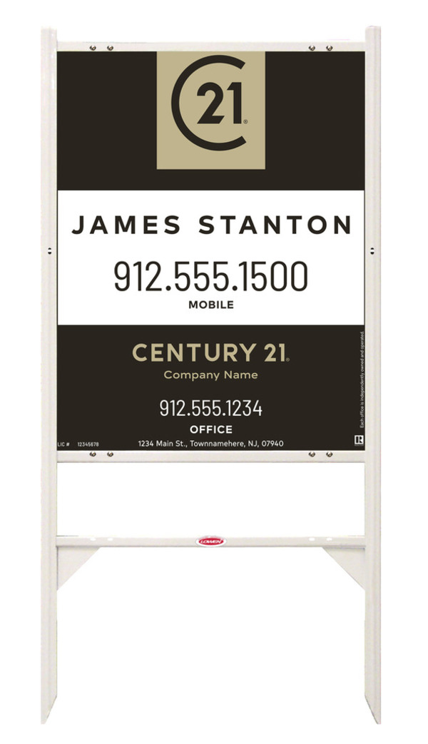 Angle Iron Frame and Agent Centric Sign Panel Unit, 30h x 24w