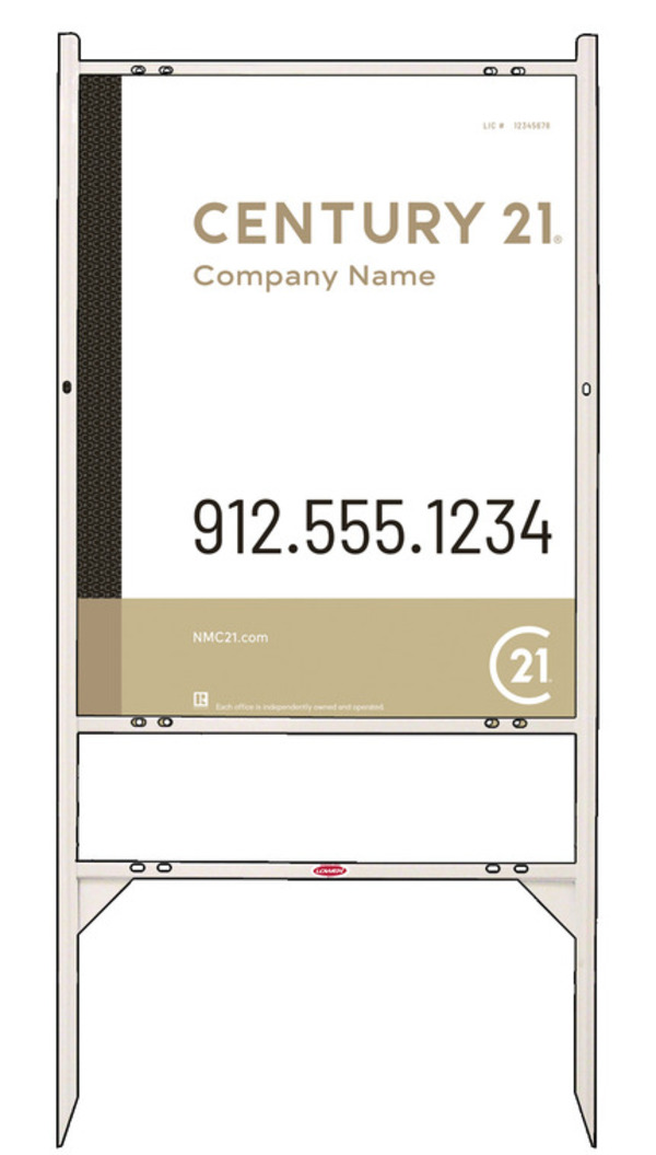 Gibraltar Frame 30x24 Steel  White  - Century 21 | Lowen Sign
