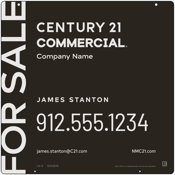 Commercial Agent Hanging Sign Panel, 24h x 24w, 3mm Aluminum Composite