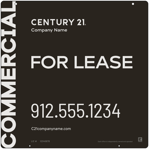Commercial Office Hanging Sign Panel, 24h x 24w, Aluminum