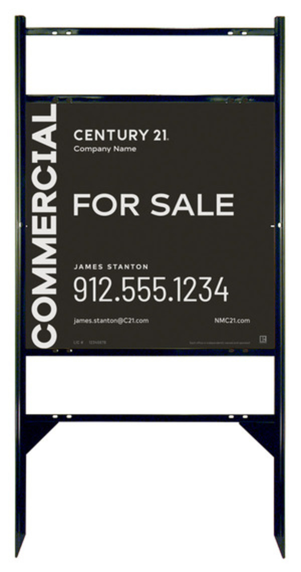 Angle Iron Frame with Two Rider Inserts and Sign Panel Unit, 24h x 24w