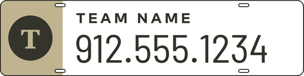 Team Name Sign Rider, 6h x 24w