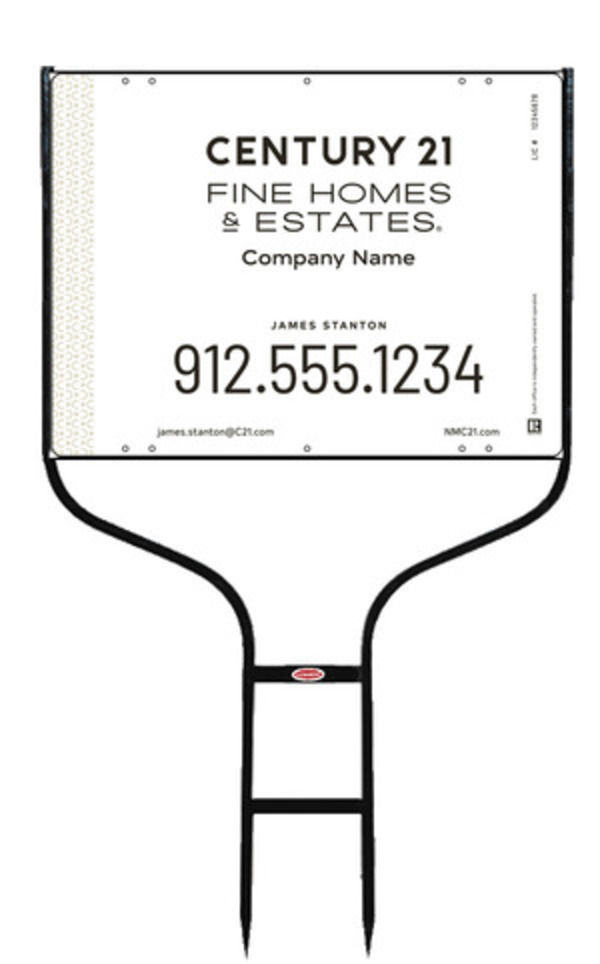 Round Rod Frame and Aluminum Sign Panel Unit, 18h x 24w