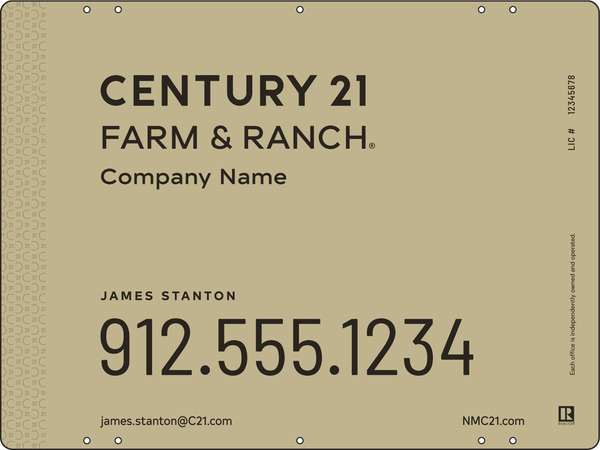 Steel Yard Sign Panel 18x24 DF - Century 21 | Lowen Sign