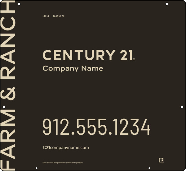 Steel Hanging Panel 22x24 DF - Century 21 | Lowen Sign