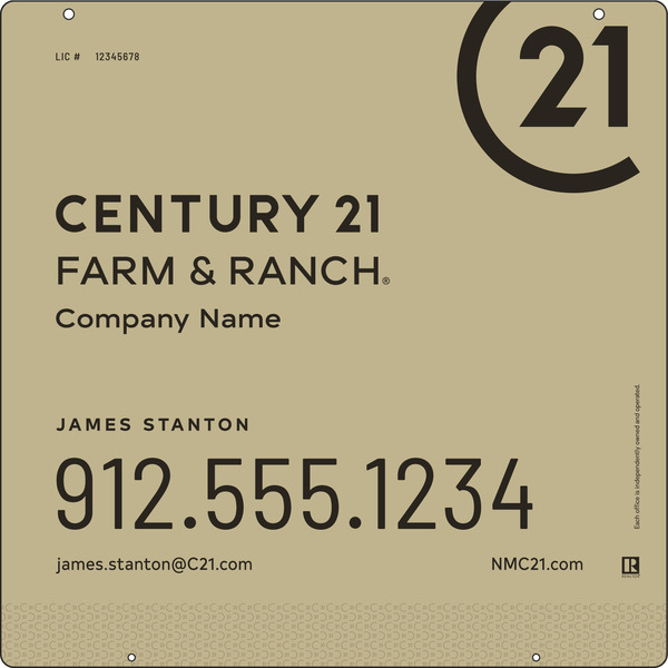 Steel Hanging Panel 24x24 DF - Century 21 | Lowen Sign