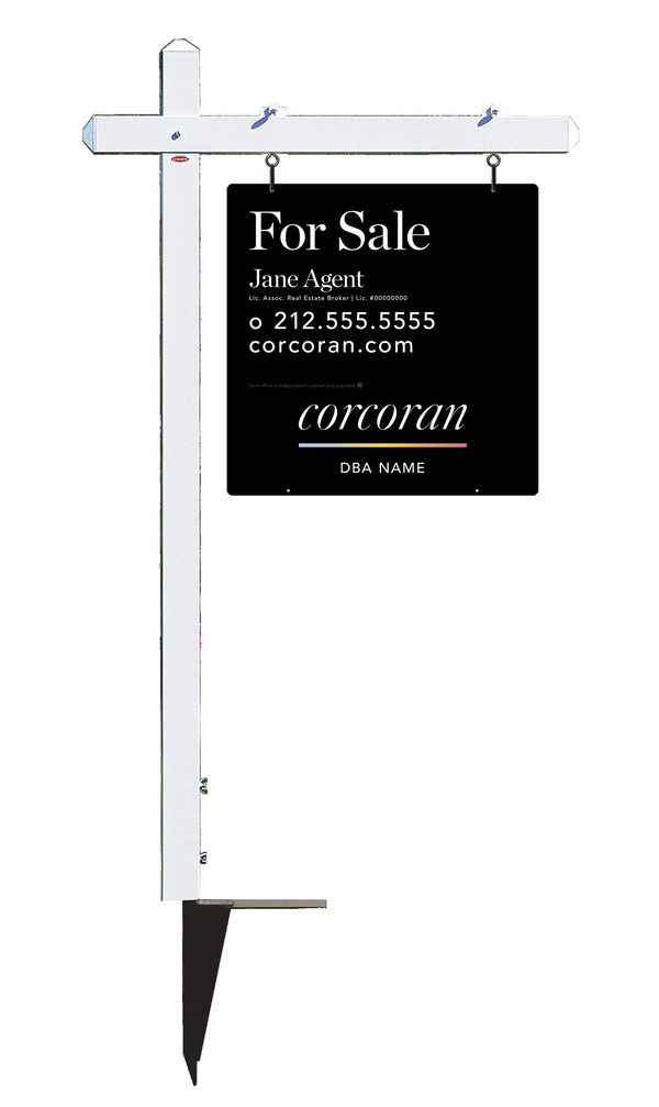 Sign Post and Agent Sign Panel Unit, 24h x 24w, .063 Aluminum