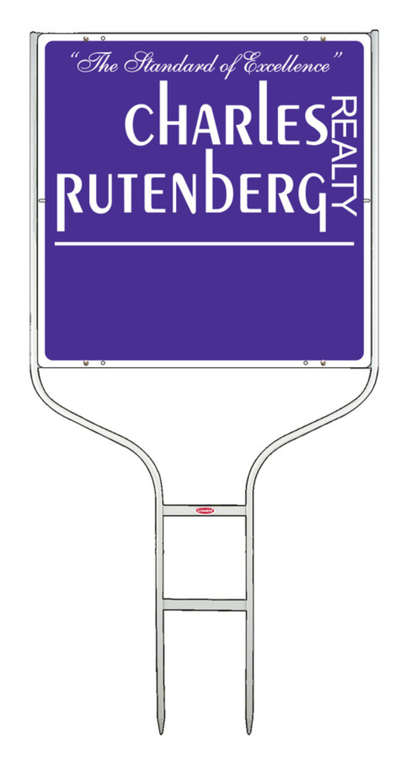 White Round Rod (CL) Sign Unit, 24h x 24w