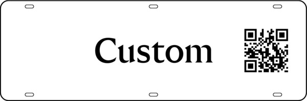 Reflective Custom Copy w QR Code Sign Rider, 6h x 18w, Steel