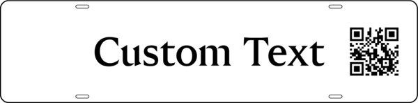 Custom Copy w QR Code Sign Rider, 6h x 24w, Steel