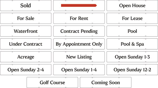 Message Sign Rider, 6h x 28w, Steel