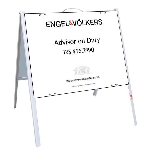 Directional A-Frame and Advisor on Duty Sign Unit, 18h x 24w, .050 Poly