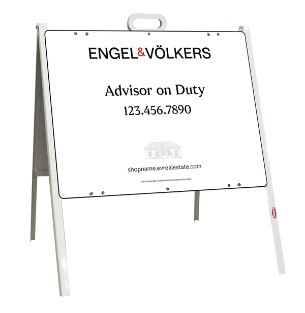 Directional A-frame and Advisor on Duty Sign Unit, 18h x 24w, Steel
