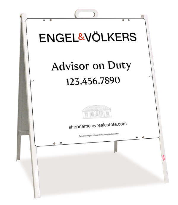 Directional A-frame and Advisor on Duty Sign Unit, 24h x 24w, Steel