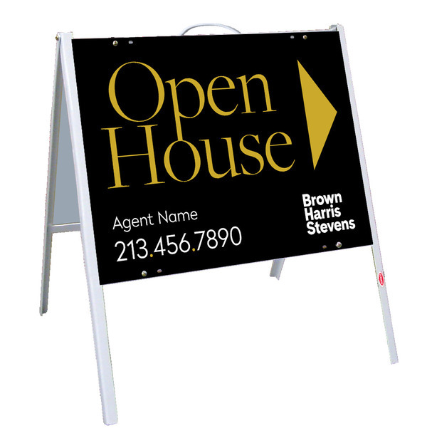 Agent Open House A-Frame and Sign Panel Unit, 18h x 24w, .050 Poly