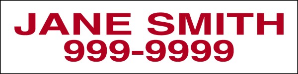 Real Estate Name Sign Rider, 4mm Corrugated Plastic 6h x 24w