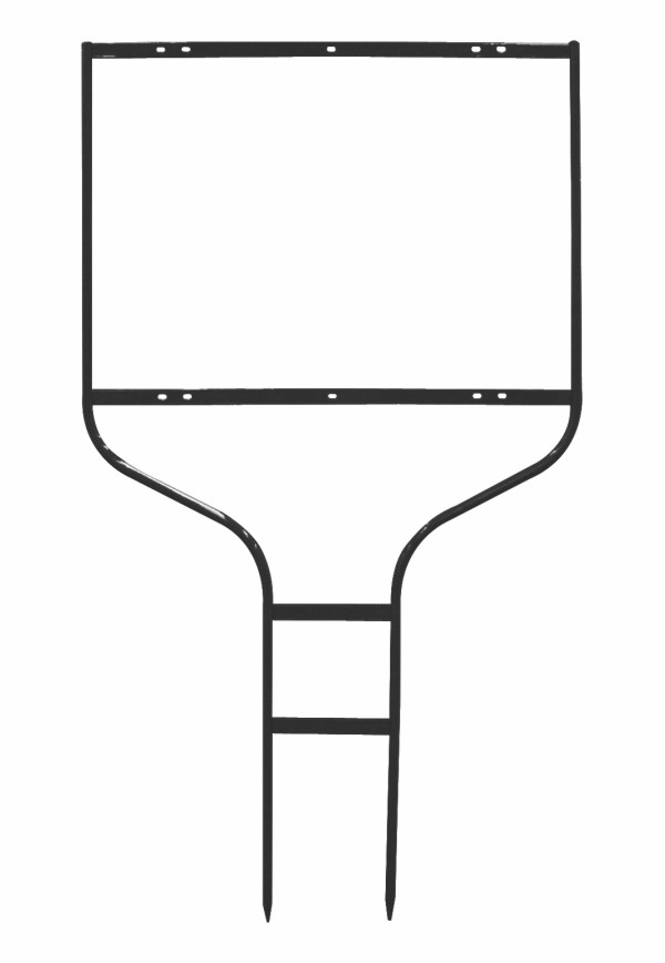 round rod sign frame, 18h x 24w - Black