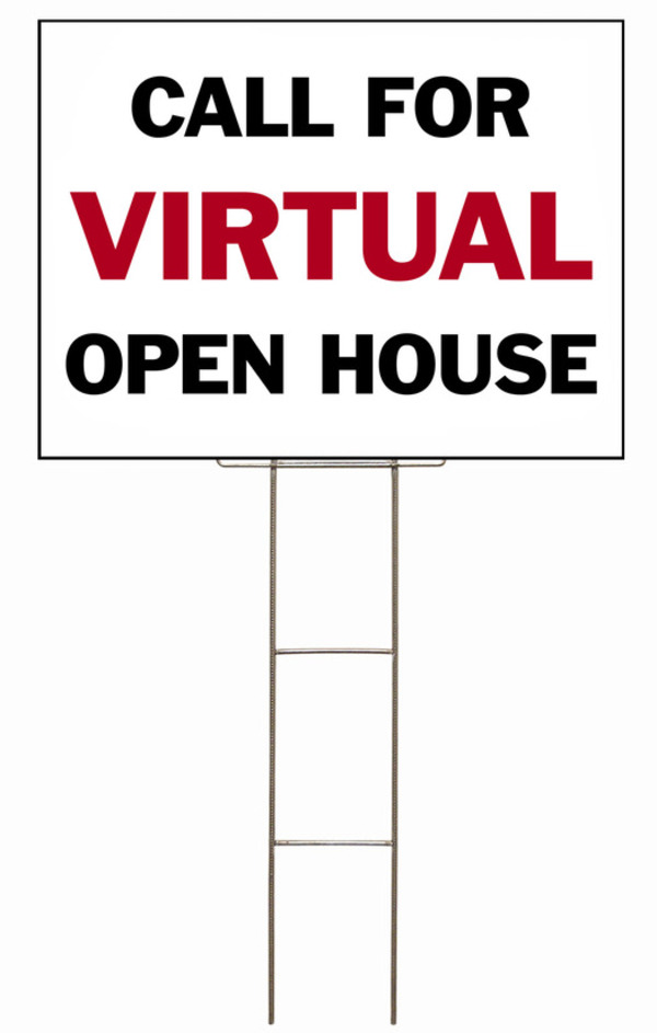 Wire Stake H-Frame and Sign Panel Unit, 18h x 24w, 4mm Corrugated Plastic