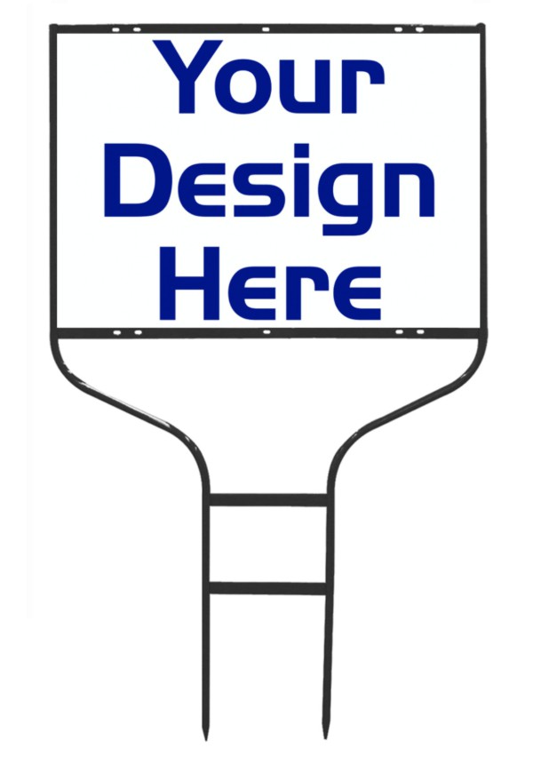 real estate Round Rod Sign Frame and sign panel unit, 24 GA steel, 20h x 28w